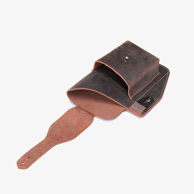 Minimalist Phone Crazy Horse Leather Belt Bag