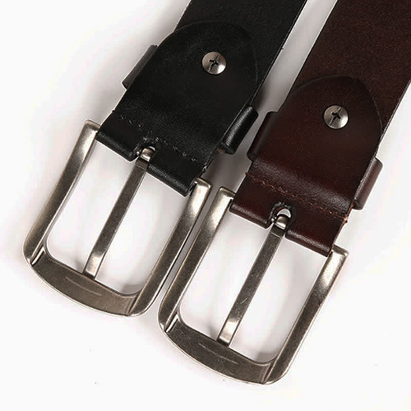 Men's Multicolour Button Rivet Studded Leather Belt