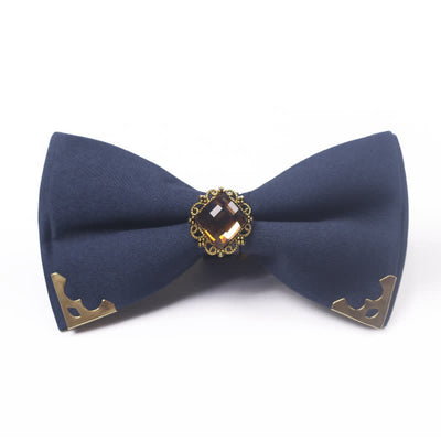 Men's Gem Golden Edge Cotton Bow Tie