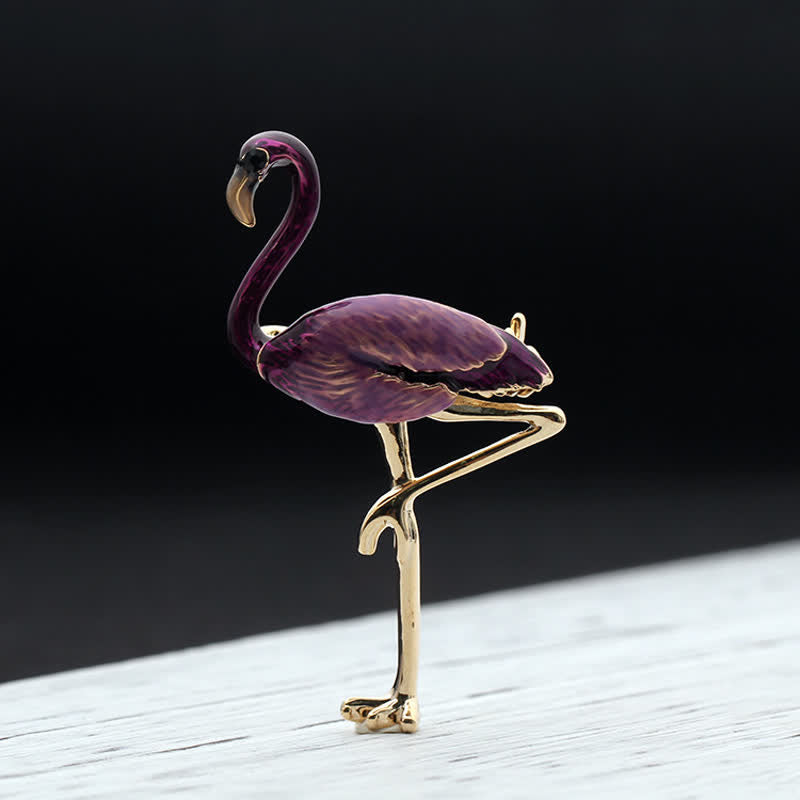 Women's Exotic Enamel Flamingo Brooch