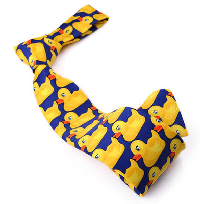 Men's Funny Yellow Barney Duck Necktie