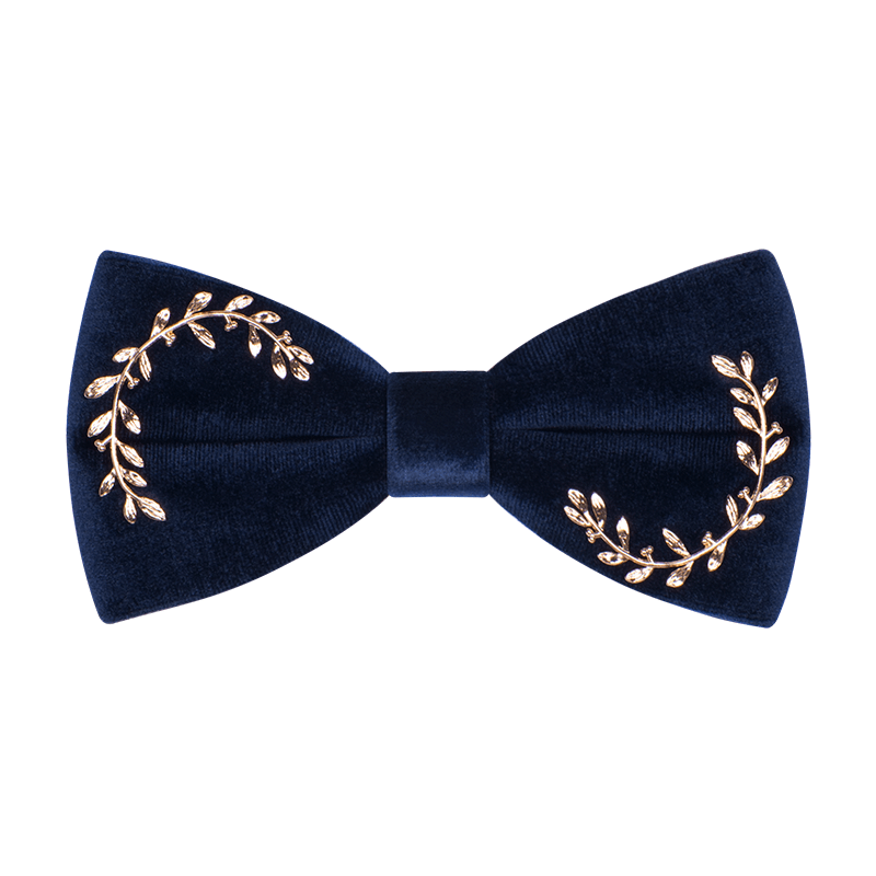 Men's Vine Leaves Velvet Bow Tie