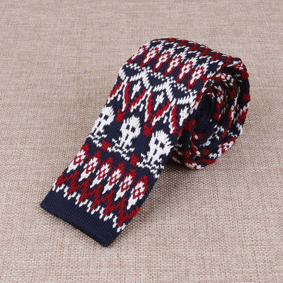 Men's Exotic Skinny Knitted Necktie