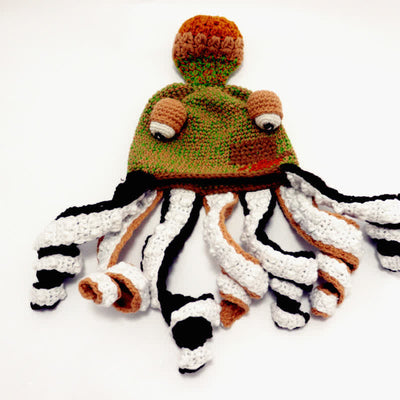 Novelty Octopus Tentacles Big Eyeball Knitted Hat