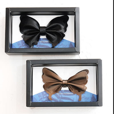 Men's Butterfly Vegetable-tanned Leather Bow Tie