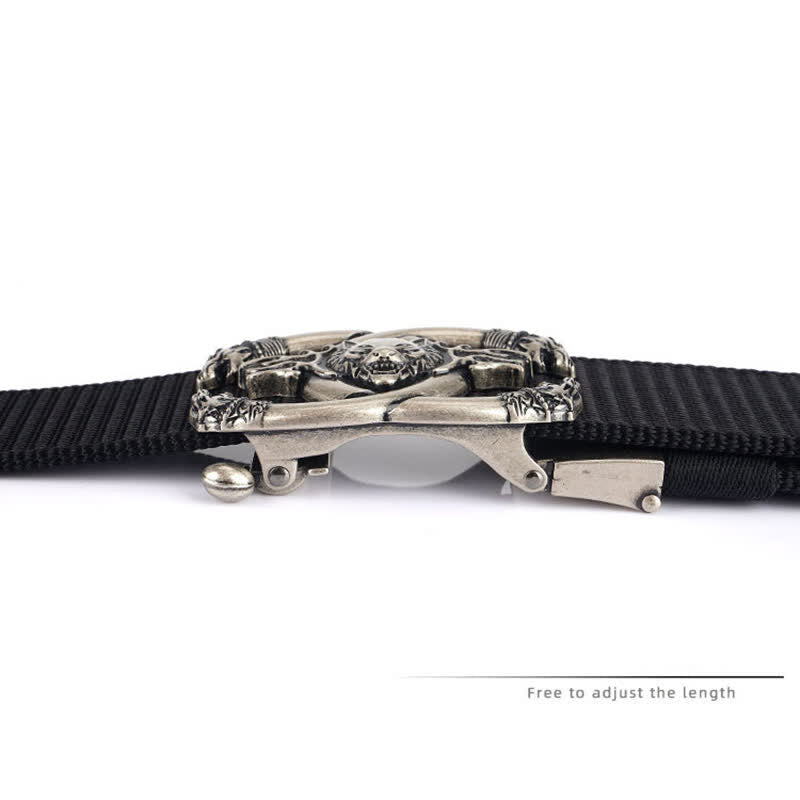 Men's Fierce Wolves In Flame Nylon Belt