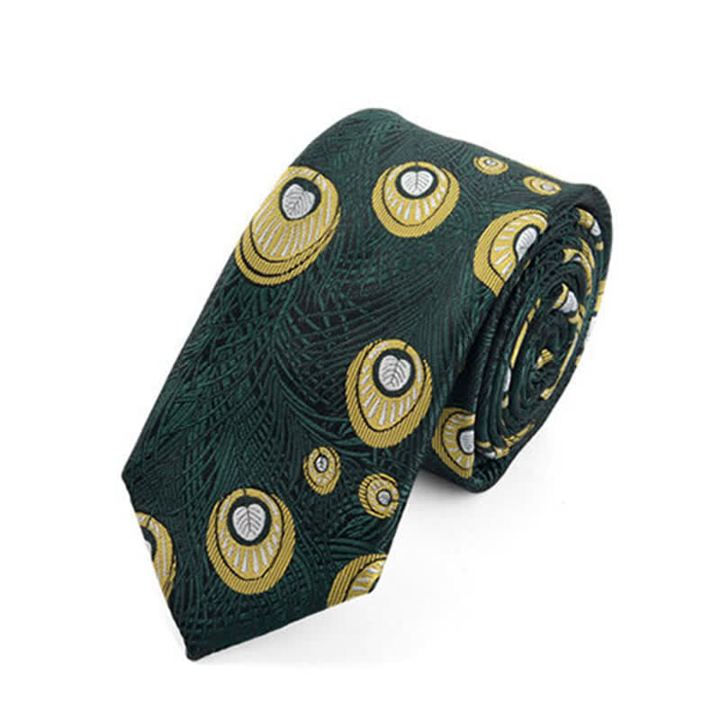 Men's Peacock Feather Pattern Necktie