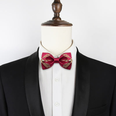 Men's Golden Floral Calla Lily Bow Tie