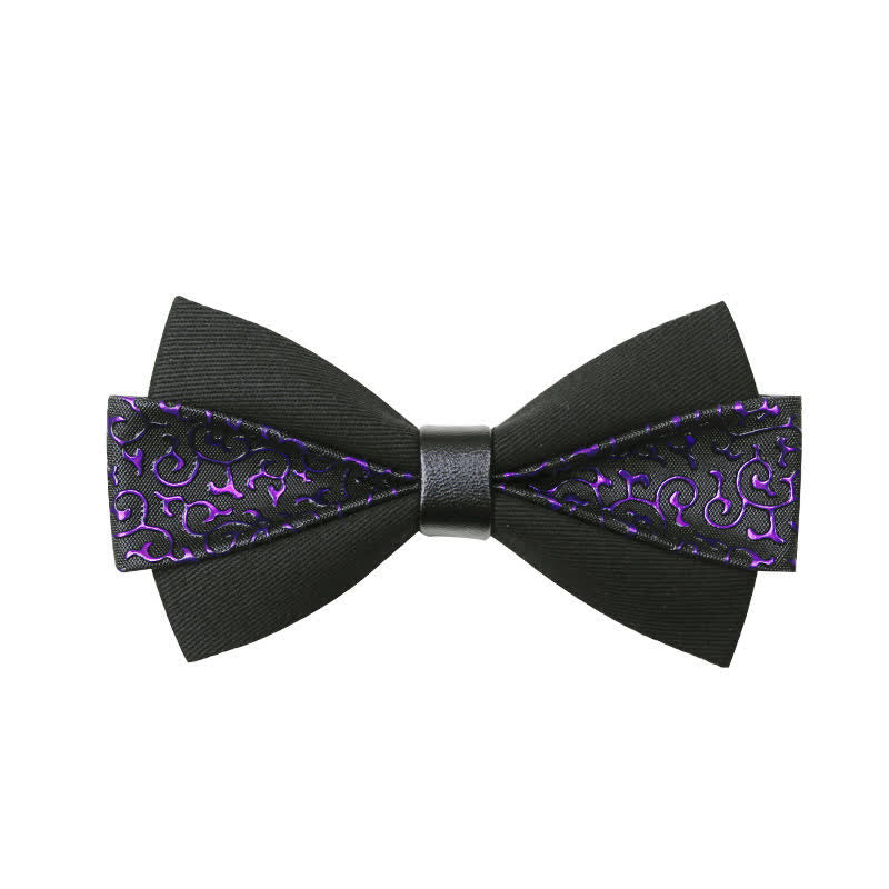 Men's Flame PU Leather Bow Tie