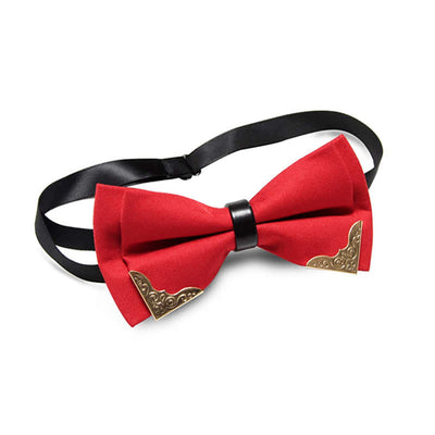 Men's Classic Metal Gold Bow Tie