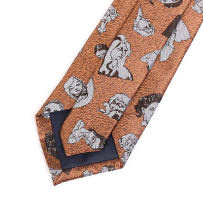 Men's Champagne Art Head Portrait Necktie