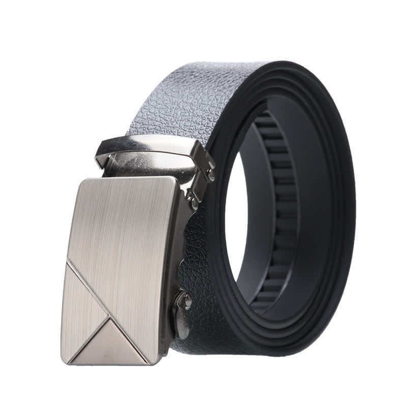 Men's Business Automatic Buckle Black Leather Belt