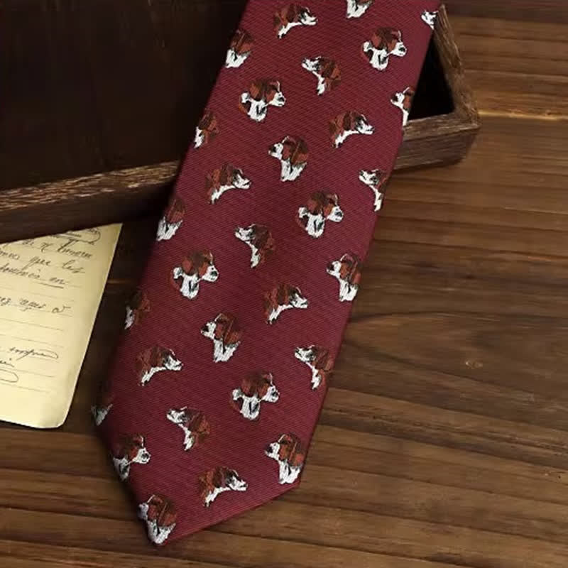 Men's Lovely Puppies Animal Necktie