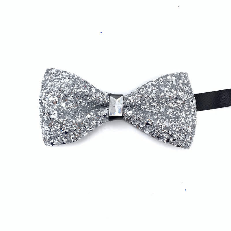 Men's Shiny Sequins Fancy Bow Tie