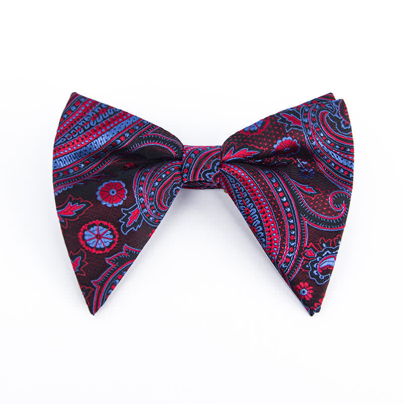 Men's Colorful Paisley Oversized Pointed Bow Tie