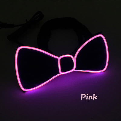 Light Up Blinking LED Glowing Bow Tie