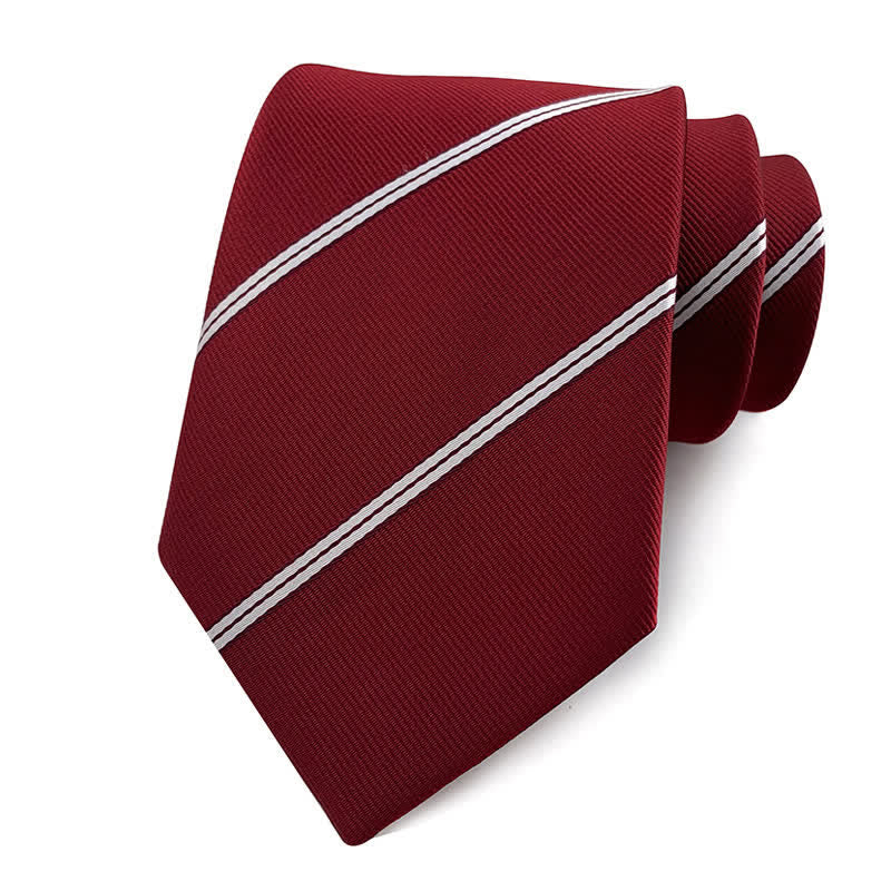 Men's Traditional Repp Striped Office Necktie