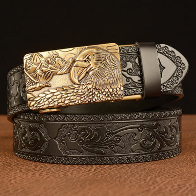 Men's Landscape Animal Eagle Leather Belt
