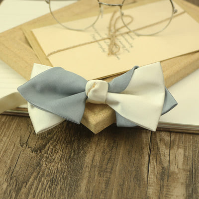 Men's Two Tone Colour Blocking Bow Tie