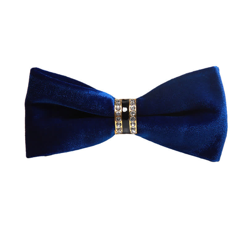 Men's Luxury Crystal Velvet Plain Bow Tie