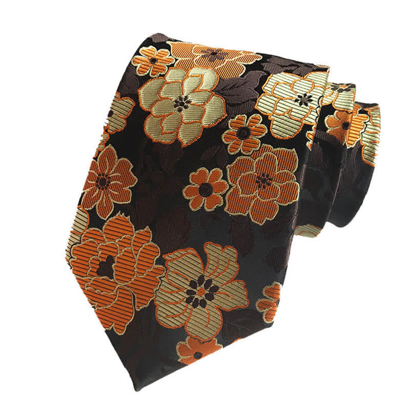 3Pcs Men's Blooming Flowery Necktie Set