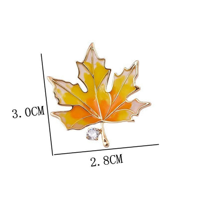 Women's Autumn Gold Maple Leaf Brooch