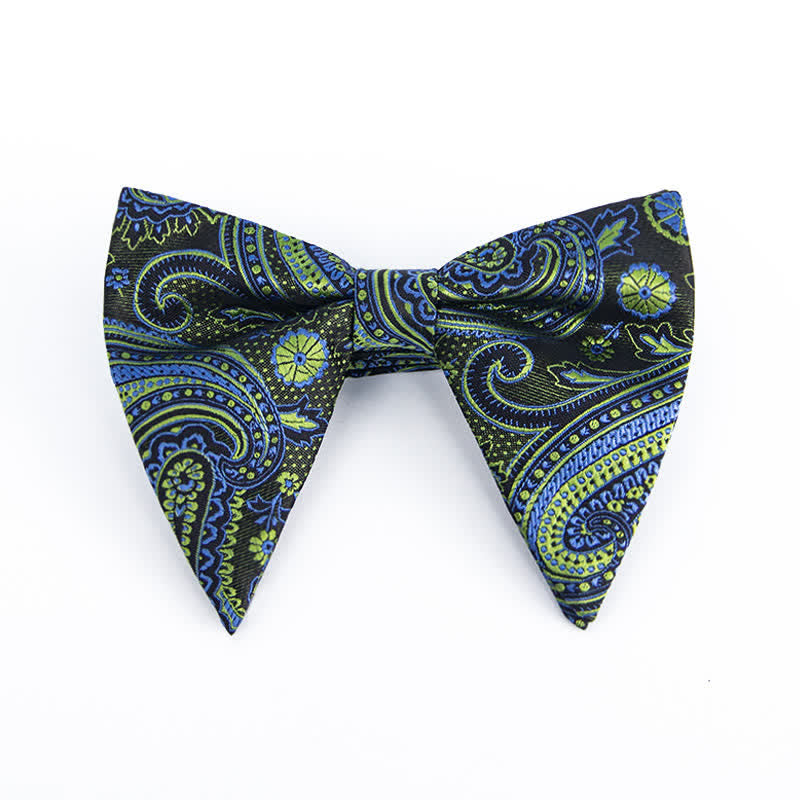 Men's Colorful Paisley Oversized Pointed Bow Tie