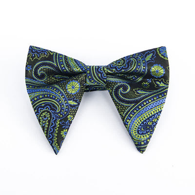 Men's Colorful Paisley Oversized Pointed Bow Tie