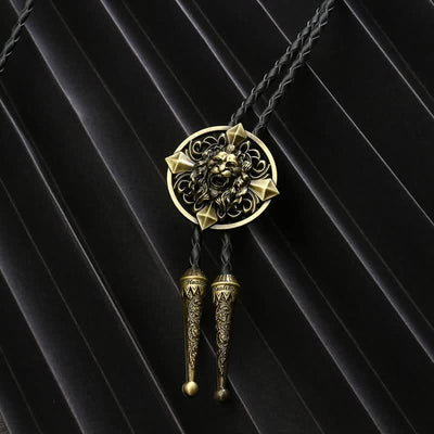 Novelty Animal Shape Howling Lion Bolo Tie