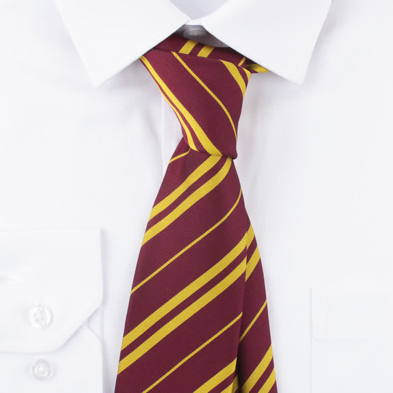 Men's Wizard School Halloween Cosplay Striped Necktie