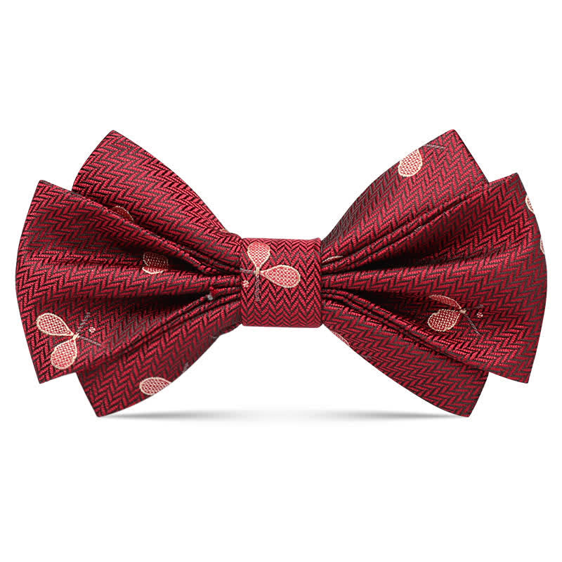 Men's Deluxe Burgundy Tennis Racquet Bow Tie