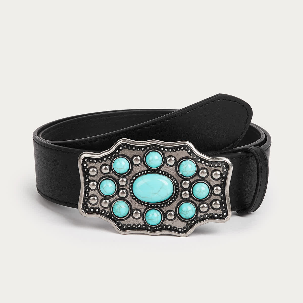 Women's Bohemia Turquoise Irregular Buckle Leather Belt