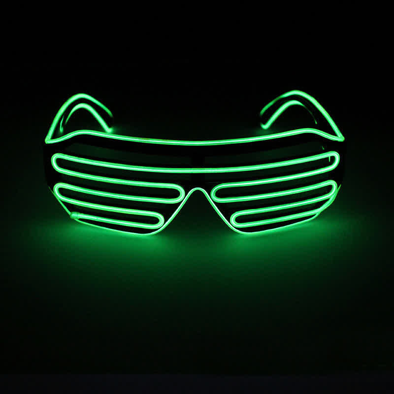 Colorful Shutter Form Flashing Light LED Glasses