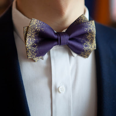 Men's Violet Resplendent Night Sky Bow Tie