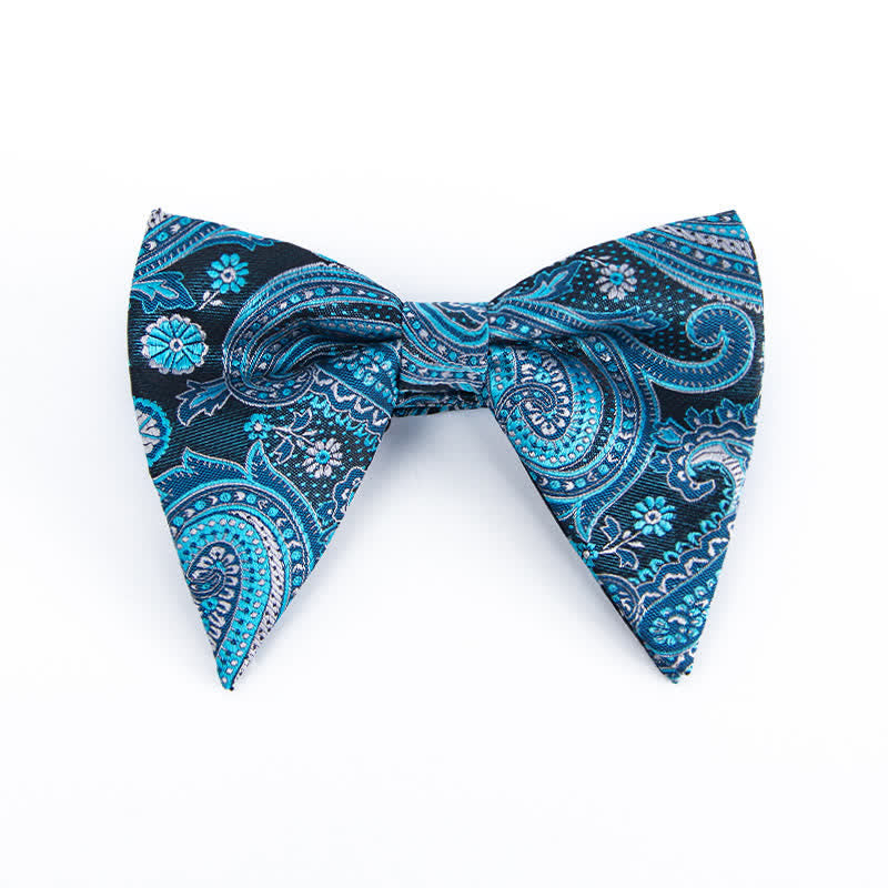 Men's Colorful Paisley Oversized Pointed Bow Tie