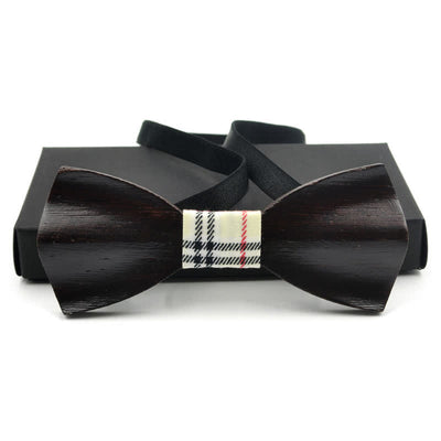 Men's Classy 3D Curved Wooden Bow Tie