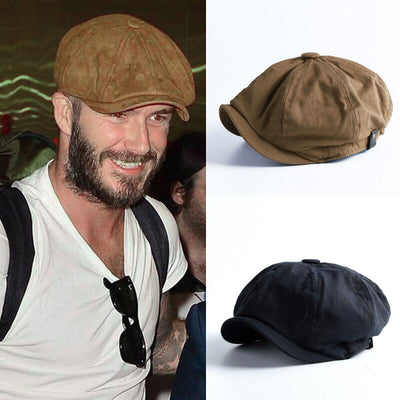 British Newsboy Cotton Octagonal Beret Cap