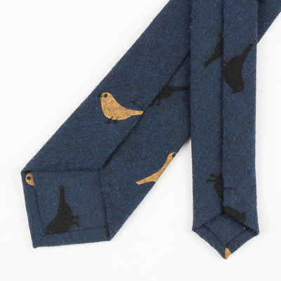 Men's Love Is A Bird Printed Cotton Necktie