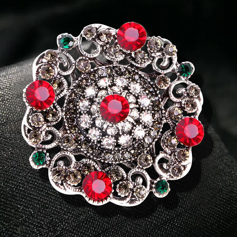 Women's Baroque Court Hollow Flower Brooch