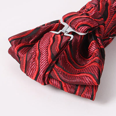 Men's Ocean Wave Printed Double Layered Bow Tie
