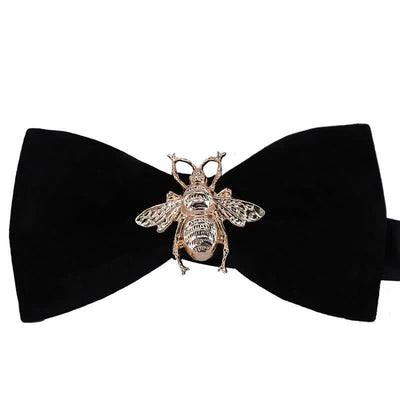 Men's Insect Bee Velvet Bow Tie