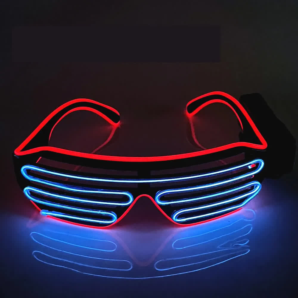 Modern Shutter Form Glowing LED Carnival Glasses