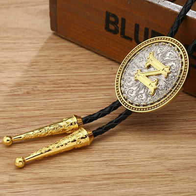 Western Cowboy Shirt Accessory Alphabet A To Z Bolo Tie