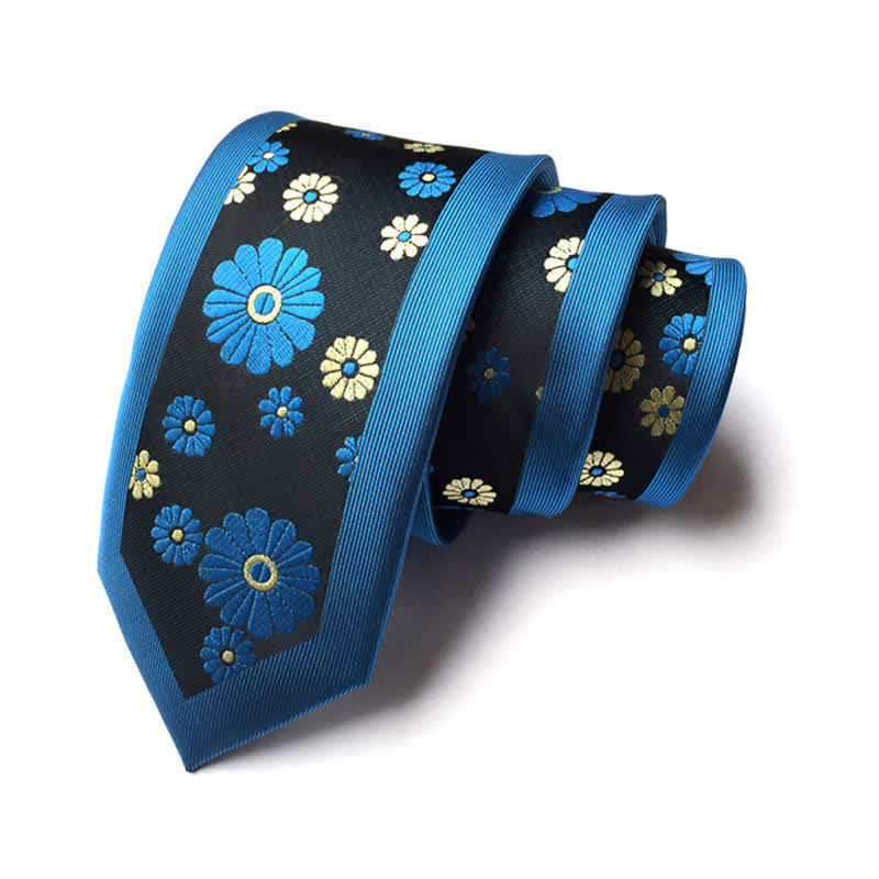 Men's Simple Daisy Floral Necktie