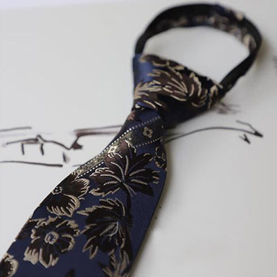 Men's Gorgeous Embroidery Flower Necktie