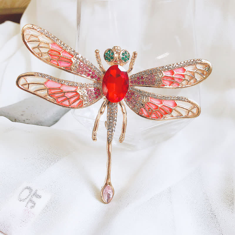 Women's Luxurious Palace Dragonfly Rhinestone Brooch