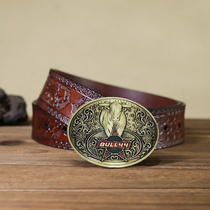 Men's DIY Raging Bull Creative Beer Holder Buckle Leather Belt