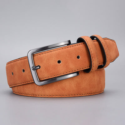 Men's Rugged Matte PU Leather Belt