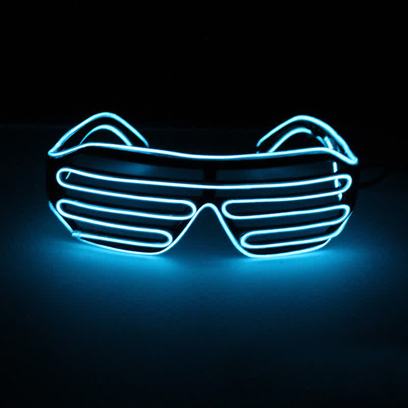 Colorful Shutter Form Flashing Light LED Glasses