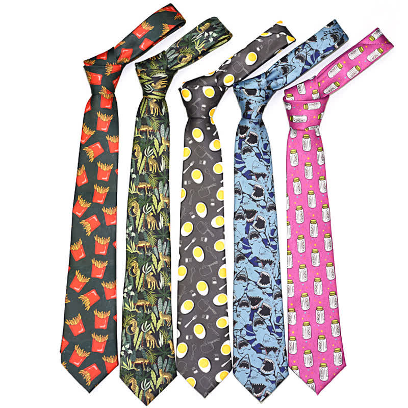 Men's Creative Funny Printed Necktie